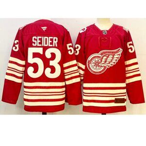 Adult Mens Moritz Seider Red Stitched Jersey